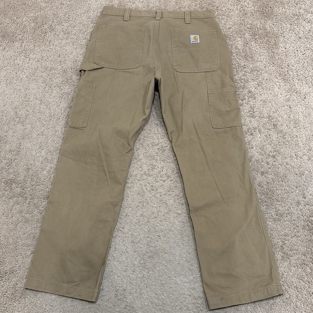 Carhartt Carpenter Pants Men's 34x30 Tan Workwear B324 DKH - Picture 2 of 6
